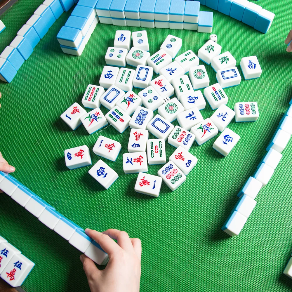 Jogo de Mahjong.