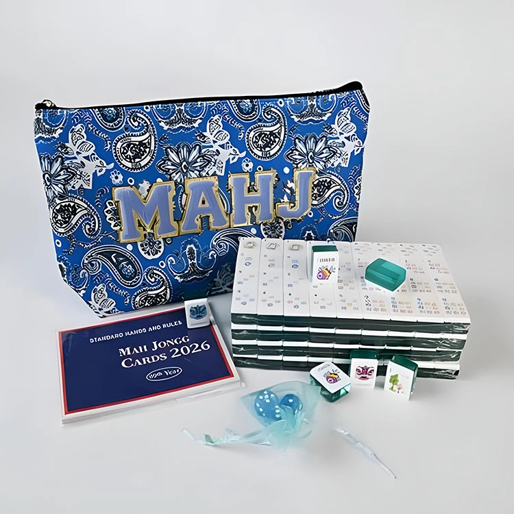 Conjunto de viagem Blue Paisley American Mahjong