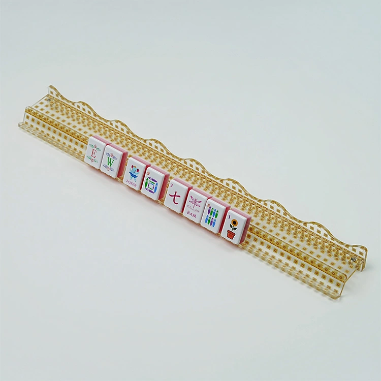 Racks de Mahjong magnéticos acrílicos com padrão de grade com bordas onduladas