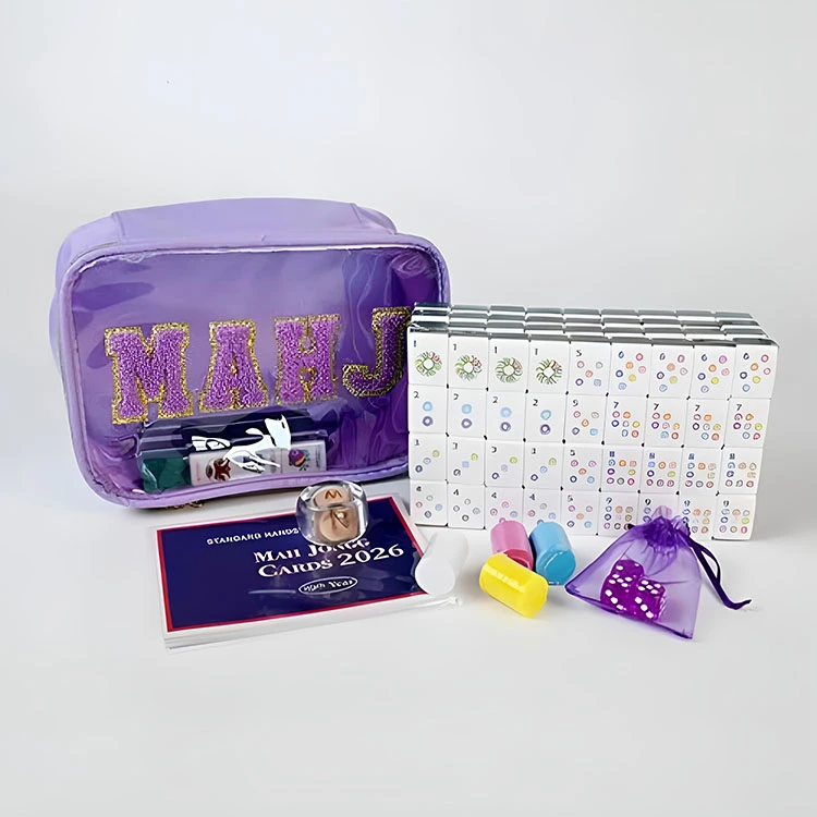 Conjunto Mahjong Purple Glitz